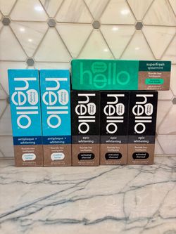 Hello Toothpaste / fluoride free toothpaste. New in unopened boxes