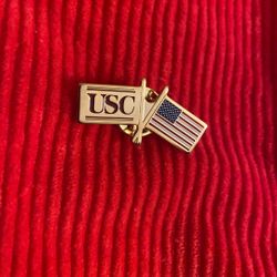 USC Trojans USA lapel pin