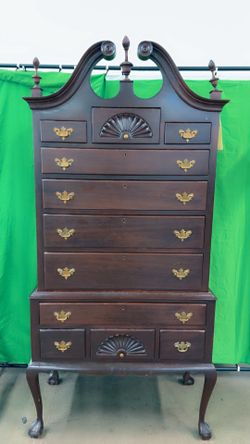 Vintage Mahogany High Boy Dresser