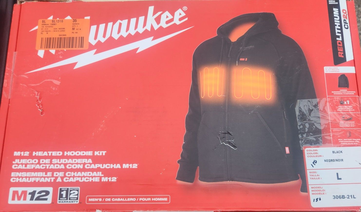 Milwaukee M12 heated hooded jacket