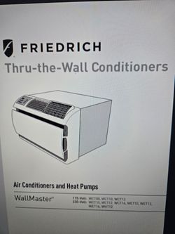 Friedrich through the wall air-conditioned 12,000. Btu