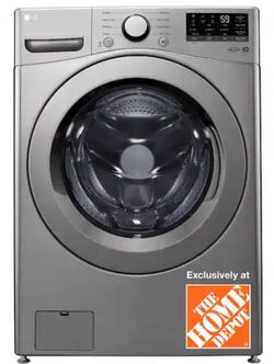 4.5 cu. ft. Ultra Large Capacity Stackable Front Load Washer with Coldwash and 6 Motion Technology in Graphite Steel