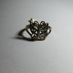 Hand Made Sterling Silver Butterfly Ring.