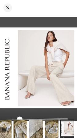 Banana Republic wide-leg high-rise pull-on sweater pants in ‘dove’ (S)