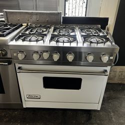 Viking 36” White Gas Range Stove 