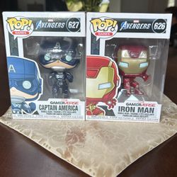 Captain America and Iron Man Funko Pops(GAMERVERSE) 