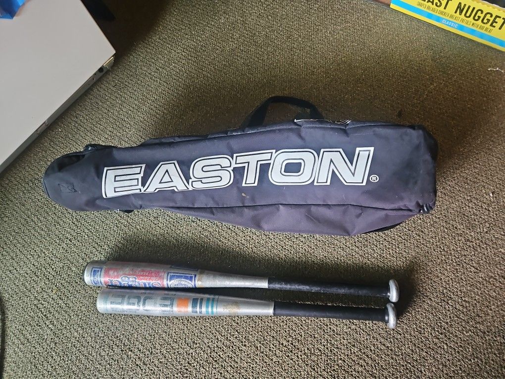 T Ball Bats , Wilson A2731 Mitt & Easton Bag In Great Shape.