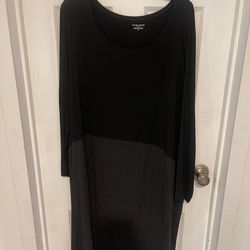 Size 3x Eileen Fisher black and grey long sleeve dress Very soft and comfortable material 