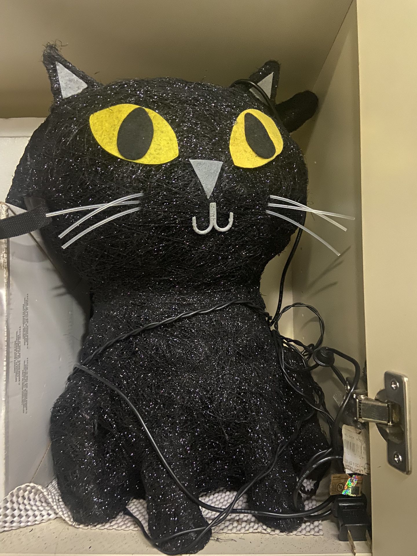 Halloween Light Up Cat Decor 