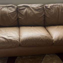 Natuzzi leather sofa And Loveseat. 