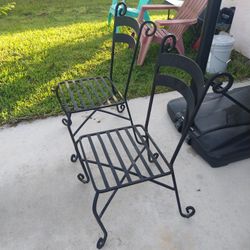 Heavy Wrought Iron Chairs