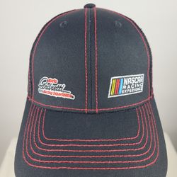 Mario Andretti Racing Experience NASCAR Adjustable CREW Hat Cap Mesh Black Red