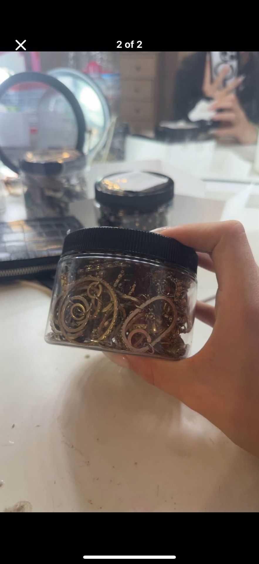 Vintage Silver Jewelry Jar