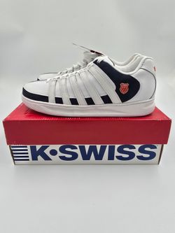 Kswiss Ramliot Varsity Low White/navy/fire Size 6