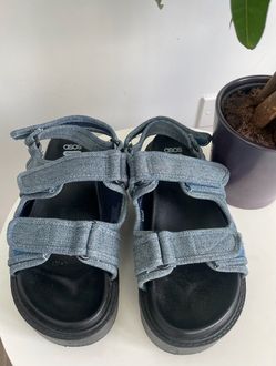 Women Size 8 ASOS DESIGN Forecast sporty dad sandals blue denim