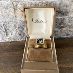 Vintage Gold Plated Monogram ‘S’ Men’s Ring