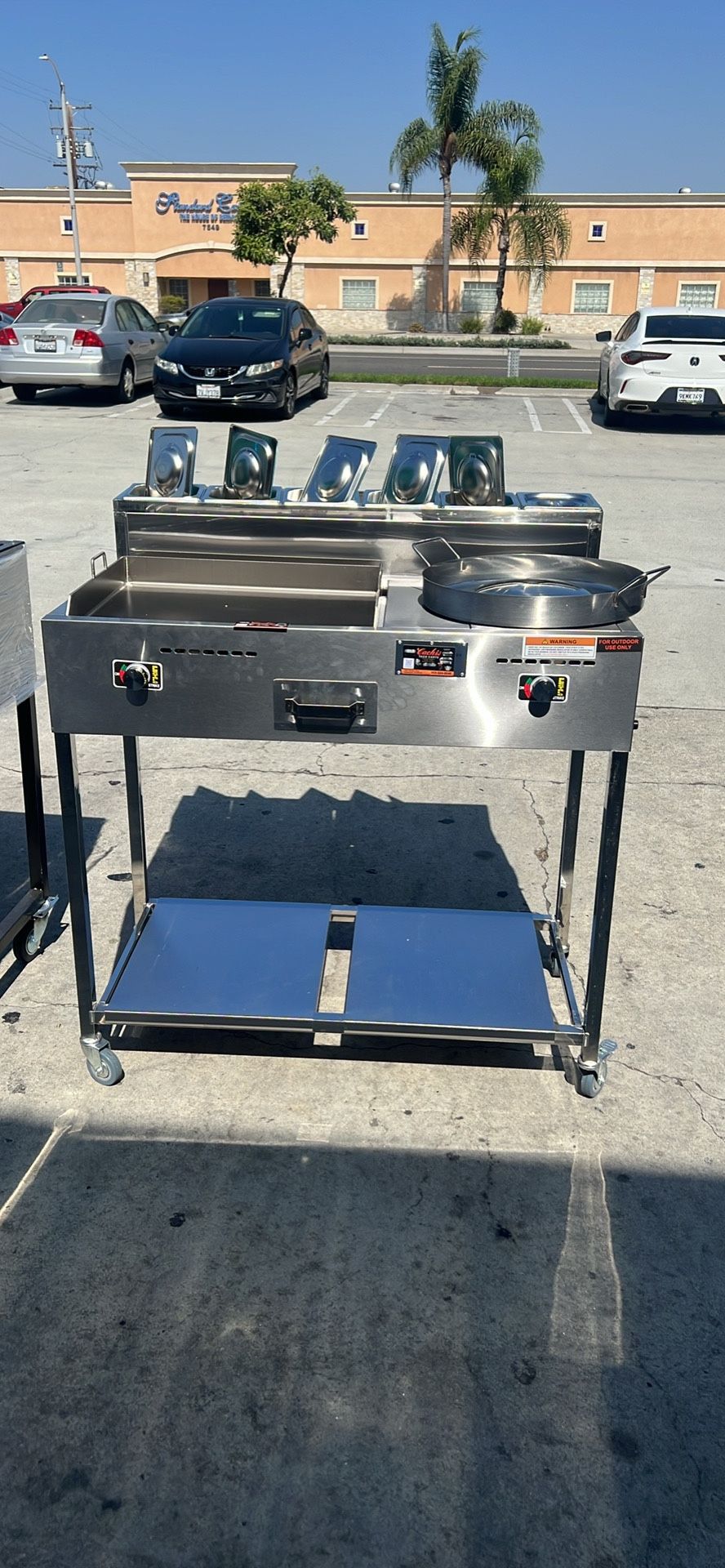 Carro Taquero Nuevo Con 6 Charolas I Con Mangera