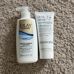 This works & Olay facial cleanser bundle