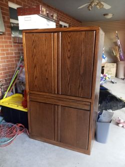 Solid Oak Entertainment Center