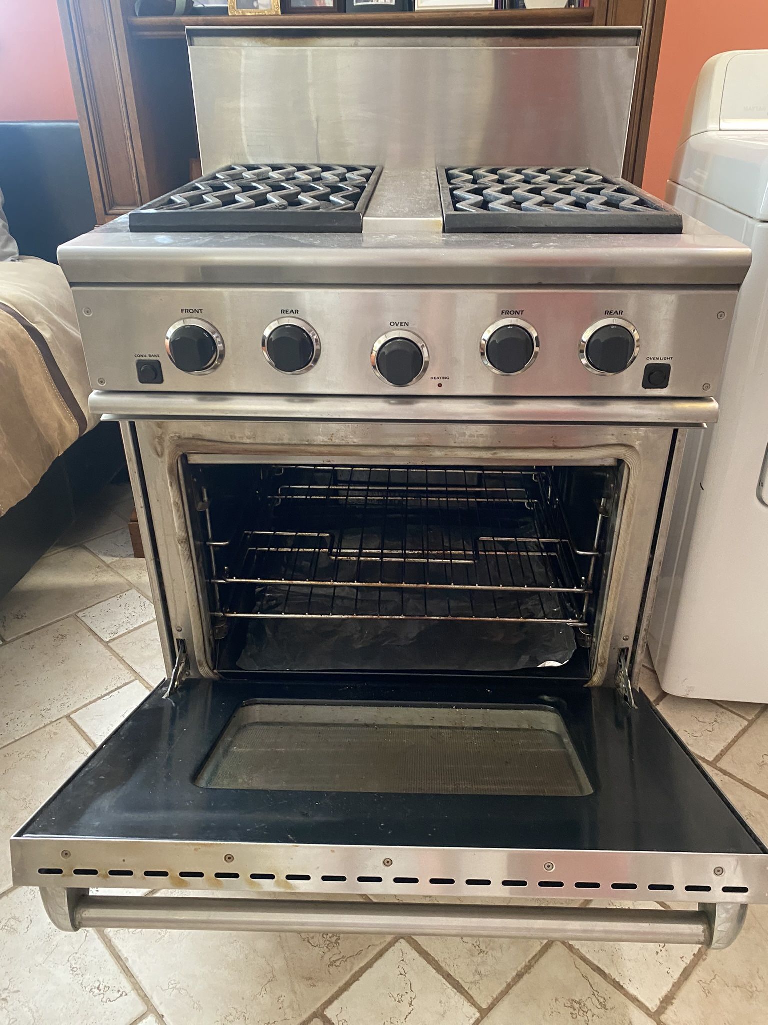 DCS Dynamic Cooking System Solid Stainless Steel Comercial Stove