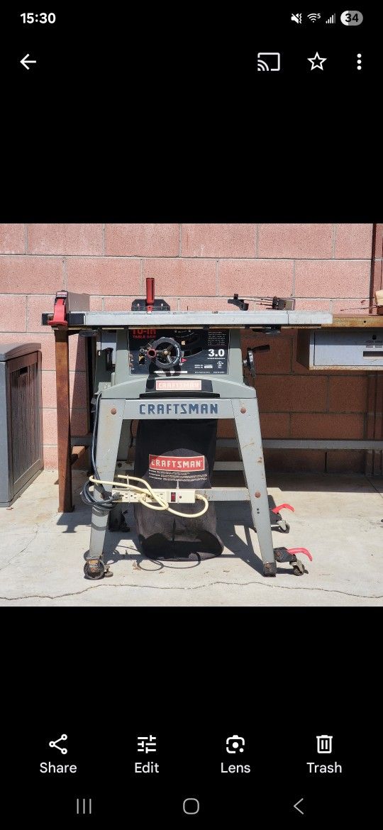 Craftsman Table Saw 3.0 HP