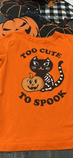 Kids Halloween "Too Cute To Spook" T-Shirt Size 6-6x