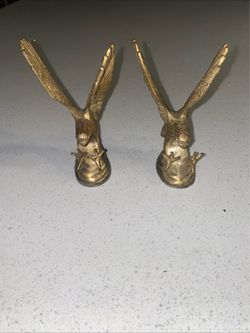 Vintage Hampshire silver-plated eagle sculptures 5” Lot Of 2