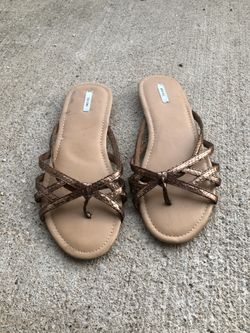 Bronze Thong Sandal (size 8)
