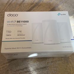  TP-Link - BE11000 Multi-Gig Whole Home Mesh Wi-Fi 7 System (3-Pack) - White