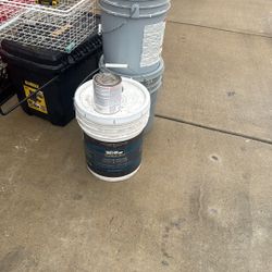 5 gal. #BL-W09 Bakery Box Satin Enamel Exterior Paint & Primer