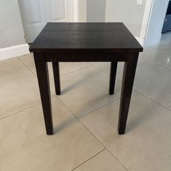 Dark Wood Side Accent Table