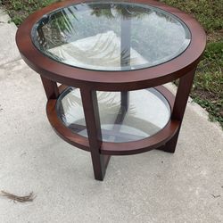 2 Hardwood End Tables