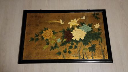 Huge Flowers and Bird Art 26" x 40"