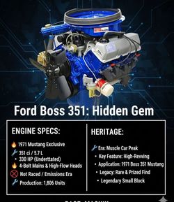 Rare 351 boss motor and tranny