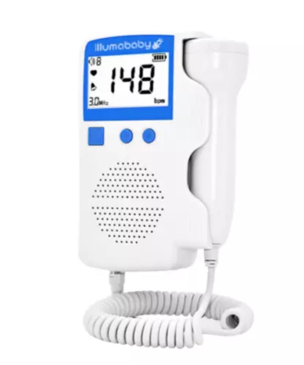 illumababy Rechargeable Baby Doppler Heart Monitor w/ Mobile App