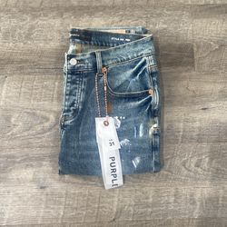 Purple Brand Jeans Paint Stained