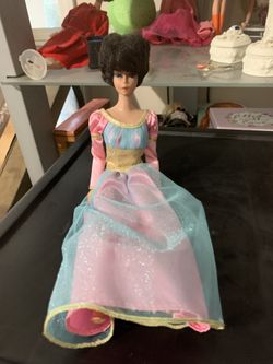 Barbie in dress bubble cut antique