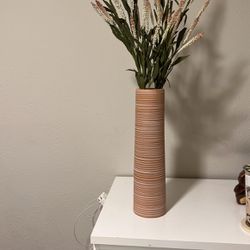 vase with fake plant