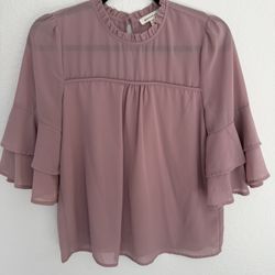 Monteau mauve pink blouse