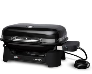 Weber Lumin Compact Outdoor Electric Barbecue Grill, Black - Great Small Spaces such as Patios, Balconies, and Decks