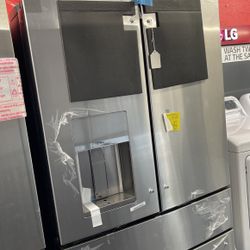 New Scratch And Dent GE Cafe 27.8 Cu Ft Stainless Steel 4 Door Fridge. 1 Year Warranty 