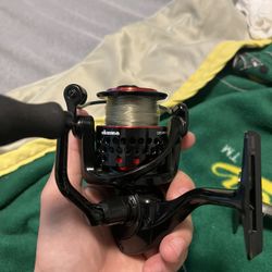 Red And Black Okuma Fishing Reel 