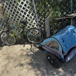 Bicycle And Children Tote Cart