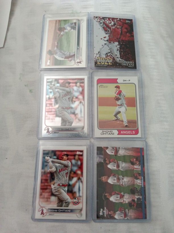 6 Card Shohei Ohtani Lot.