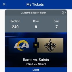 Terrific Offer Los Angeles RAMS Vs. New Orleans  SAINTS Sunday NOV 2nd 1:05pm (SOFI Stadium in Inglewood)