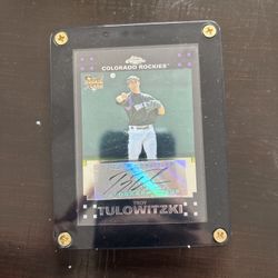 Troy Tulowitzki 2007 Topps Chrome Rookie Auto RC Autograph Rockies
