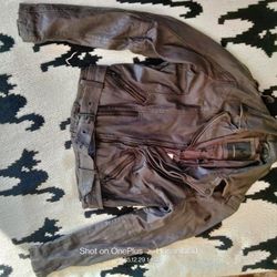 Mauritius Dark Brown Lamb Leather Jacket Womens Size Medium 