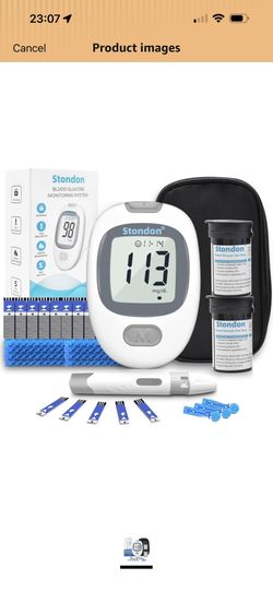 Brand new in box Blood Glucose Monitor Kit, Diabetes Testing Kit with Blood Sugar Meter, 50 Test Strips, 50 Lancets, Lancing Device and Travel Case, N