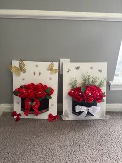 cuadros de rosas eternas 3D