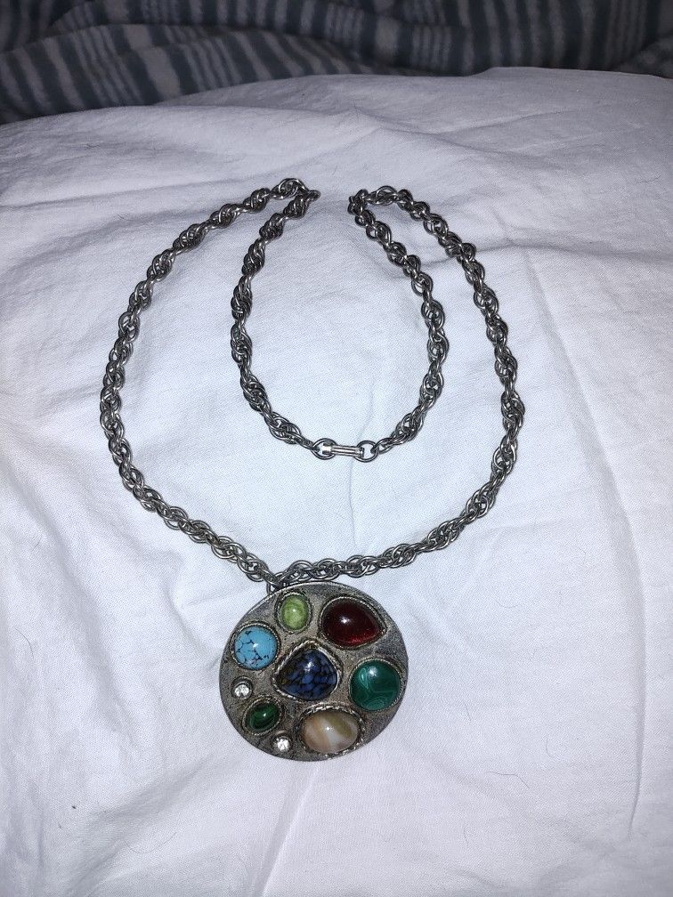 Earth Stones On Pendant 